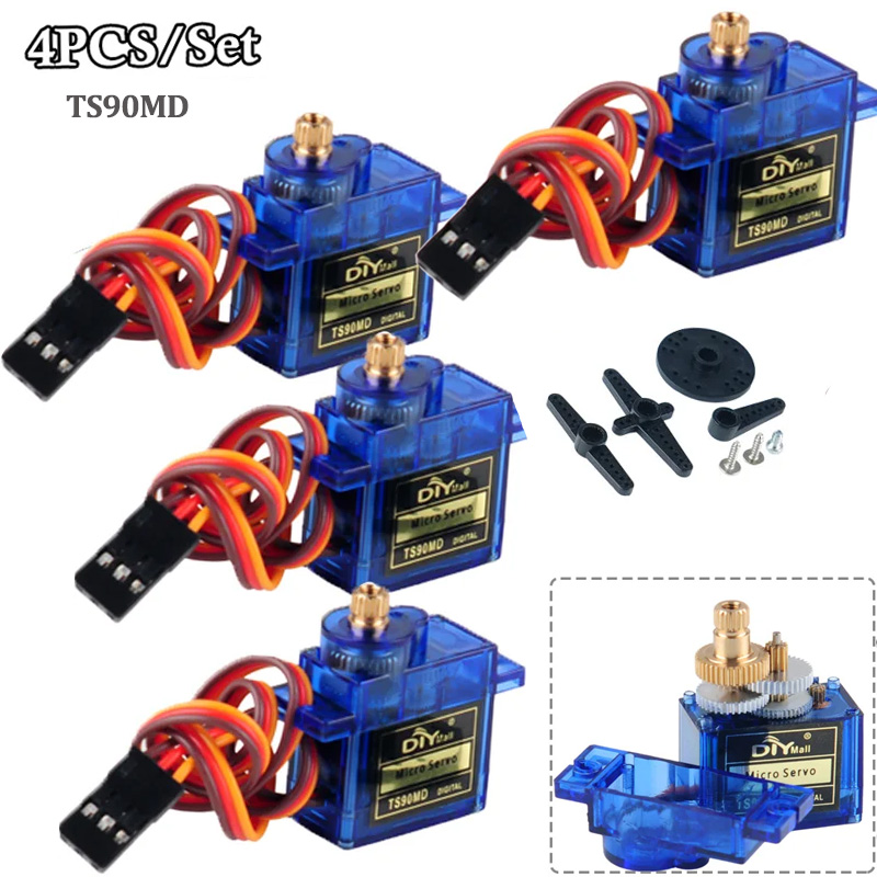 Rc Helicopter Motor - 4Pcs TS90MD Micro Digital Servo Motor