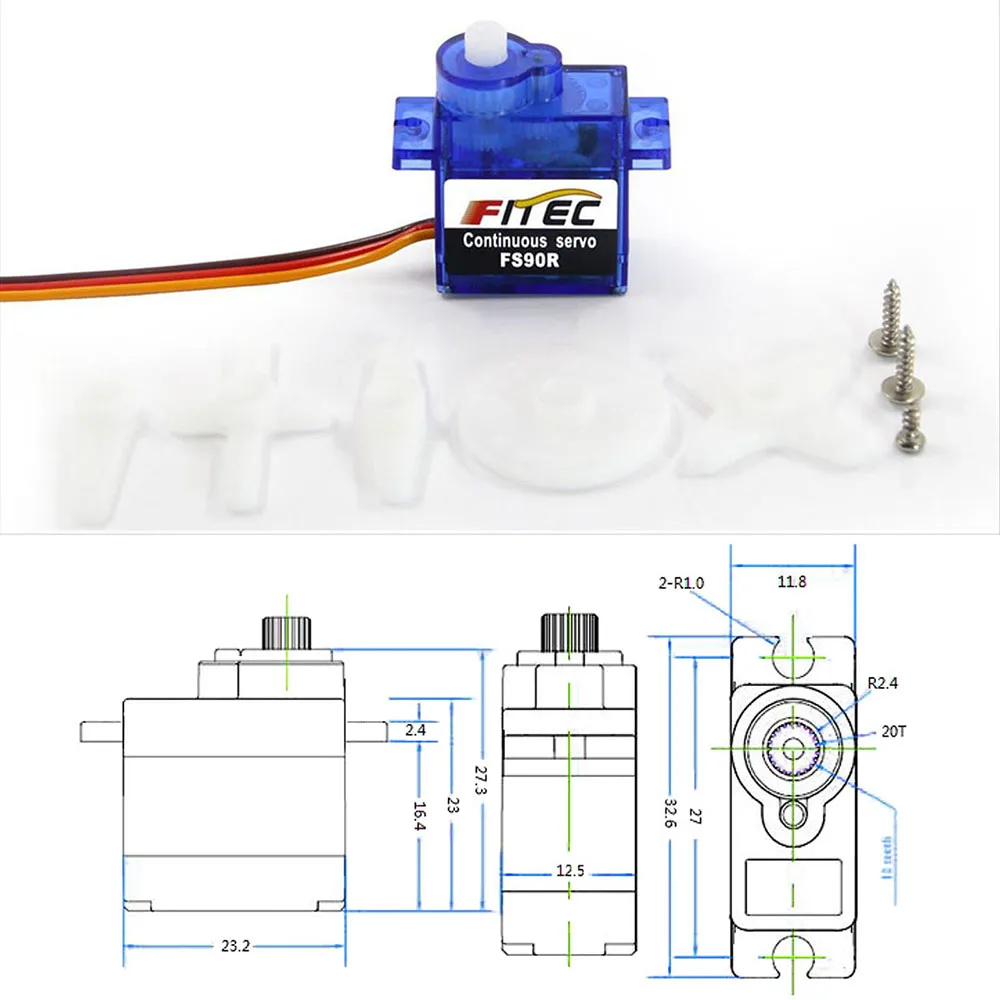 Feetech Mini FS90R Micro Servo - đánh giá và giá Rc Helicopter Motor